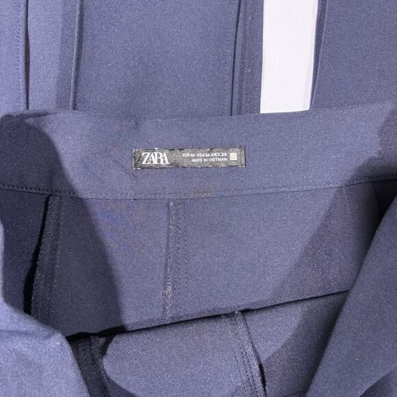 ZARA FUNKY FRAYED MIDI SKIRT NAVY - UNIQUE - SIZE M - Picture 7 of 7